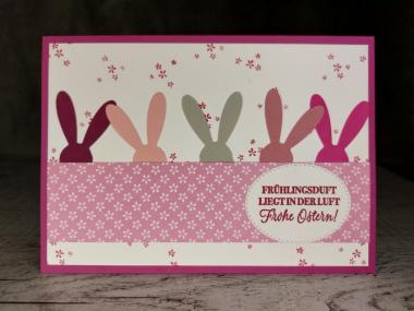 Grußkarte Frühlingsduft Ohren handgemacht